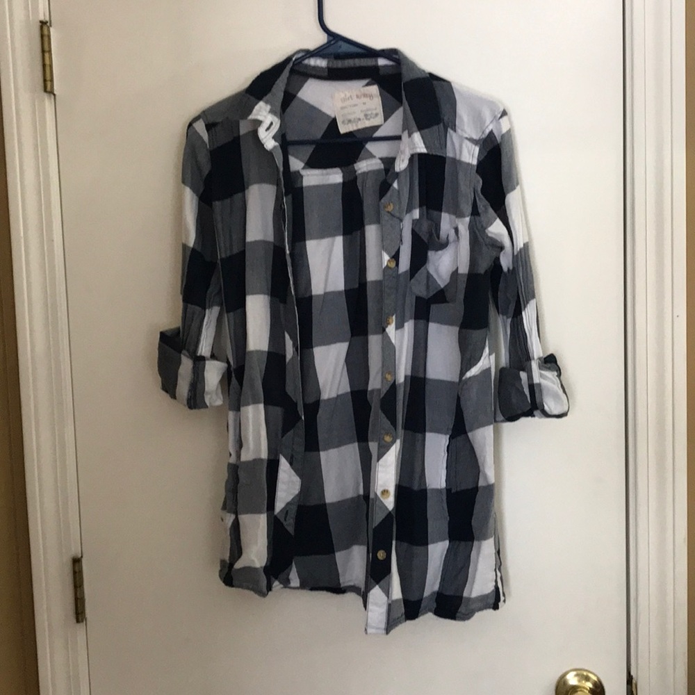 Boyfriend plaid shirt